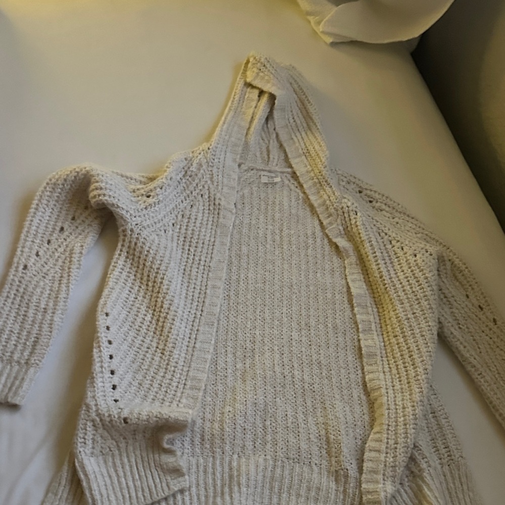 Abercrombie Kids Cream Hooded Cardigan